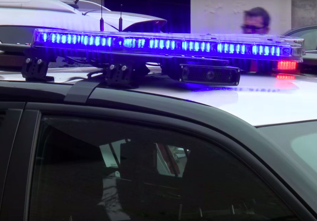 License plate reader affixed to the roof of a patrol car