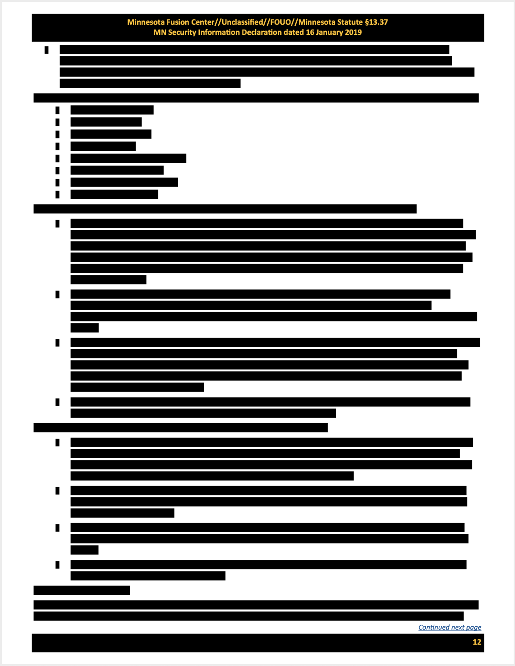 A fully redacted email.