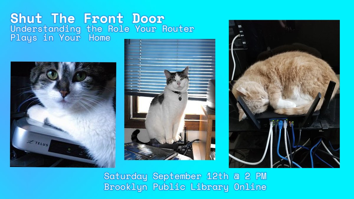 Three pictures of cats on top of computer equipment 