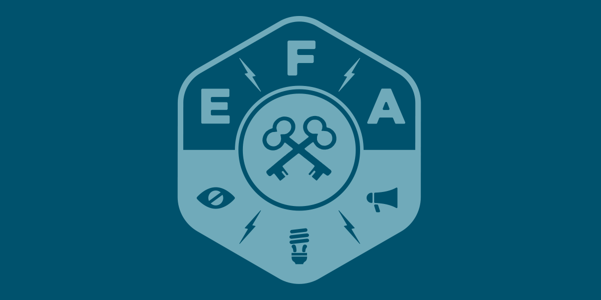 The logo of the Electronic Frontier Alliance.