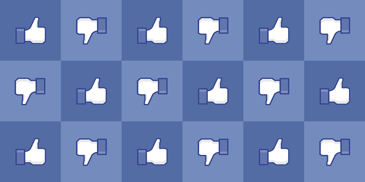 Facebooks thumbs up thumbs down