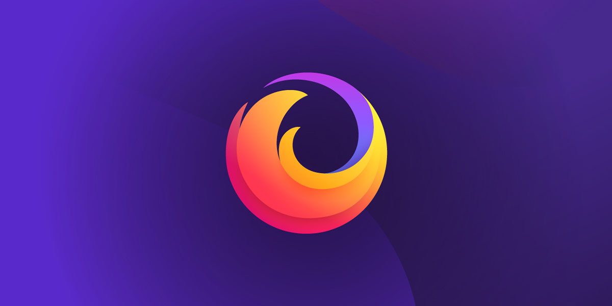 Firefox logo on purple background