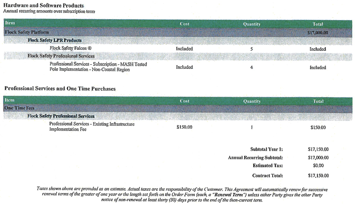 A screenshot from a FlockOS proposal made to Palatine, Illinois