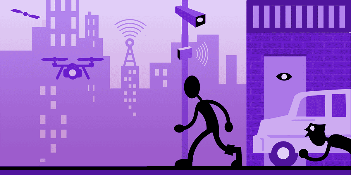 [Visual] a cityscape with surveillance 