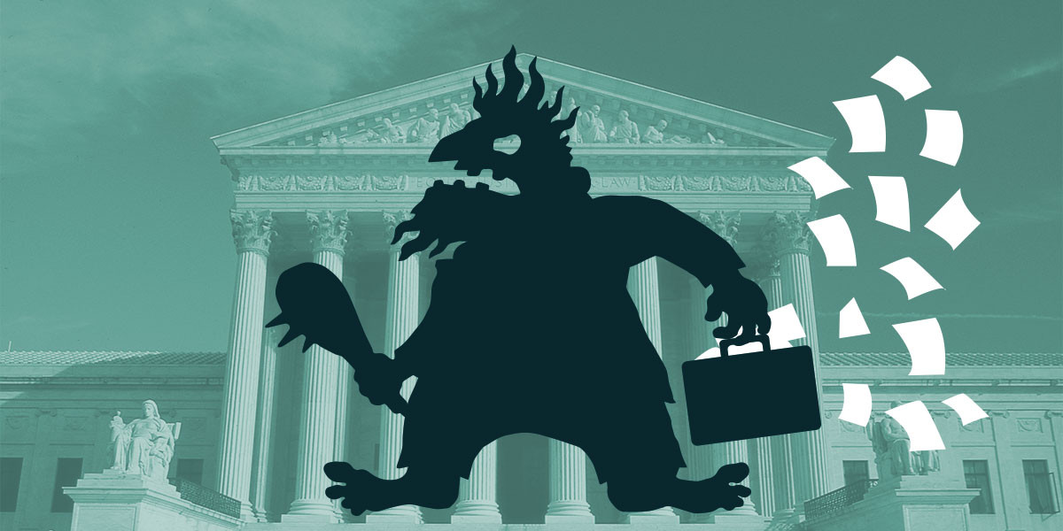 Patent Troll loses his papers outside the Supreme Court