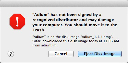 OS X Mountain Lion scares users away from Adium